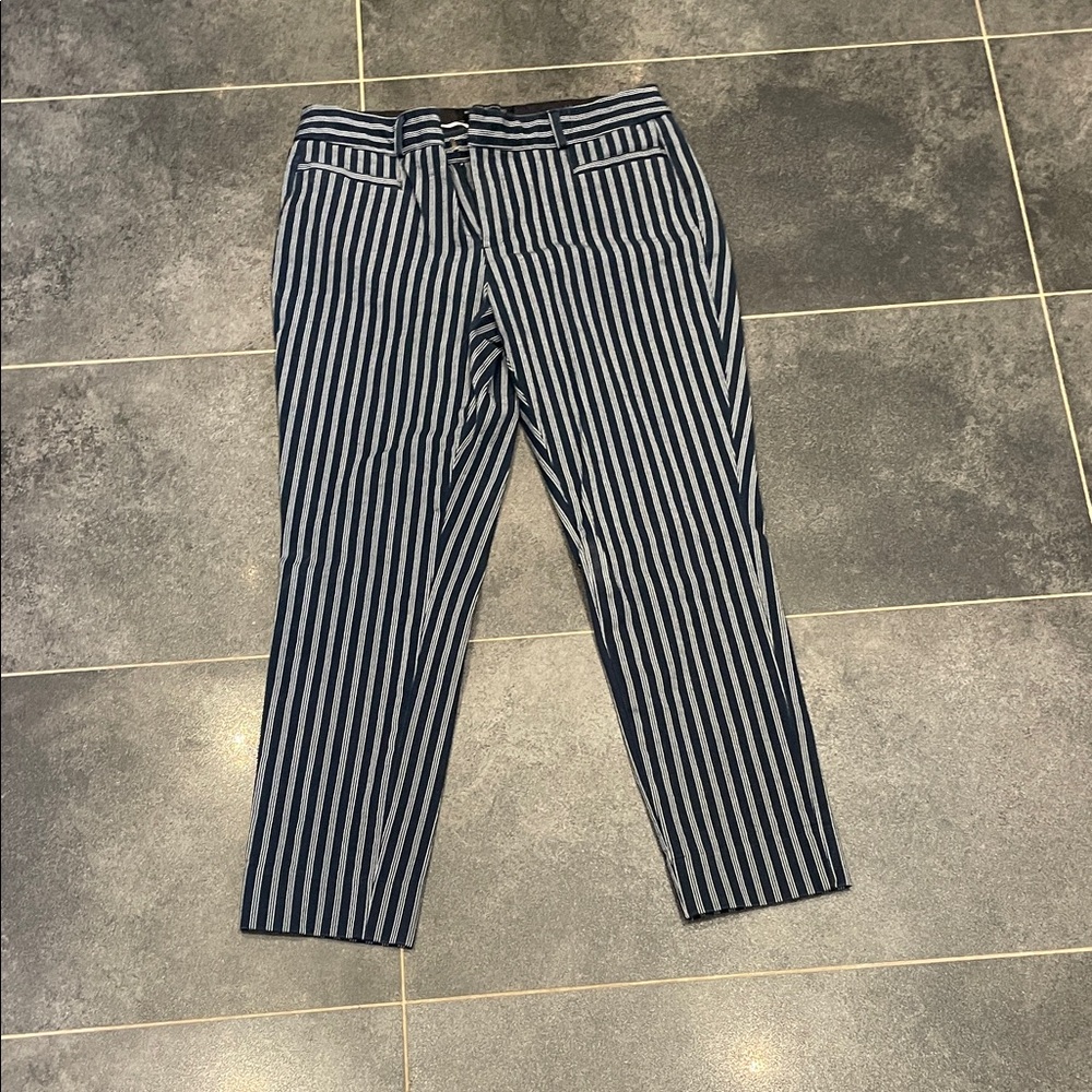 Banana Republic women’s Black and White Striped Dress Pants